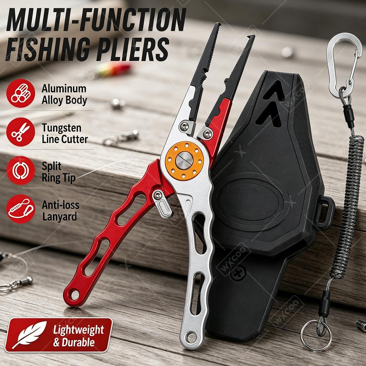 Fishing Hook Remover - WXCOO Split Ring Pliers Hook Remover