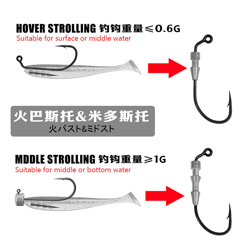 WODJYJ 10pieces 0.6g 1g fishin - Fishing Hook Barbless 评论和价格