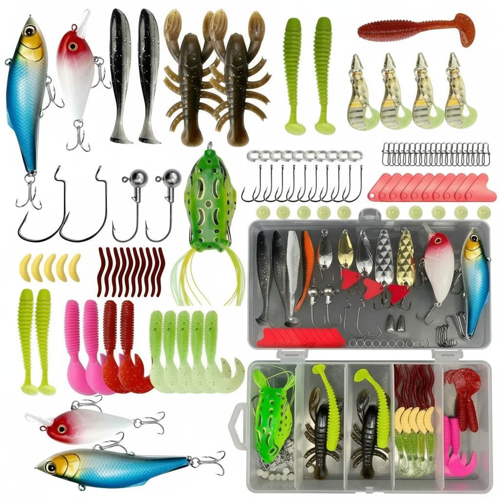 133Pcs Premium Fishing Lures T - Fishing Hook Box 评论和价格