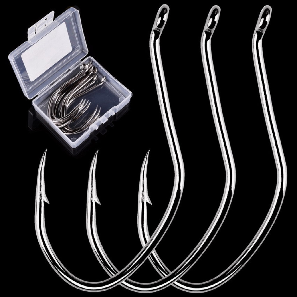 10pcs/Box Barbed Catfish Fishi - Fishing Hook Barbless 评论和价格