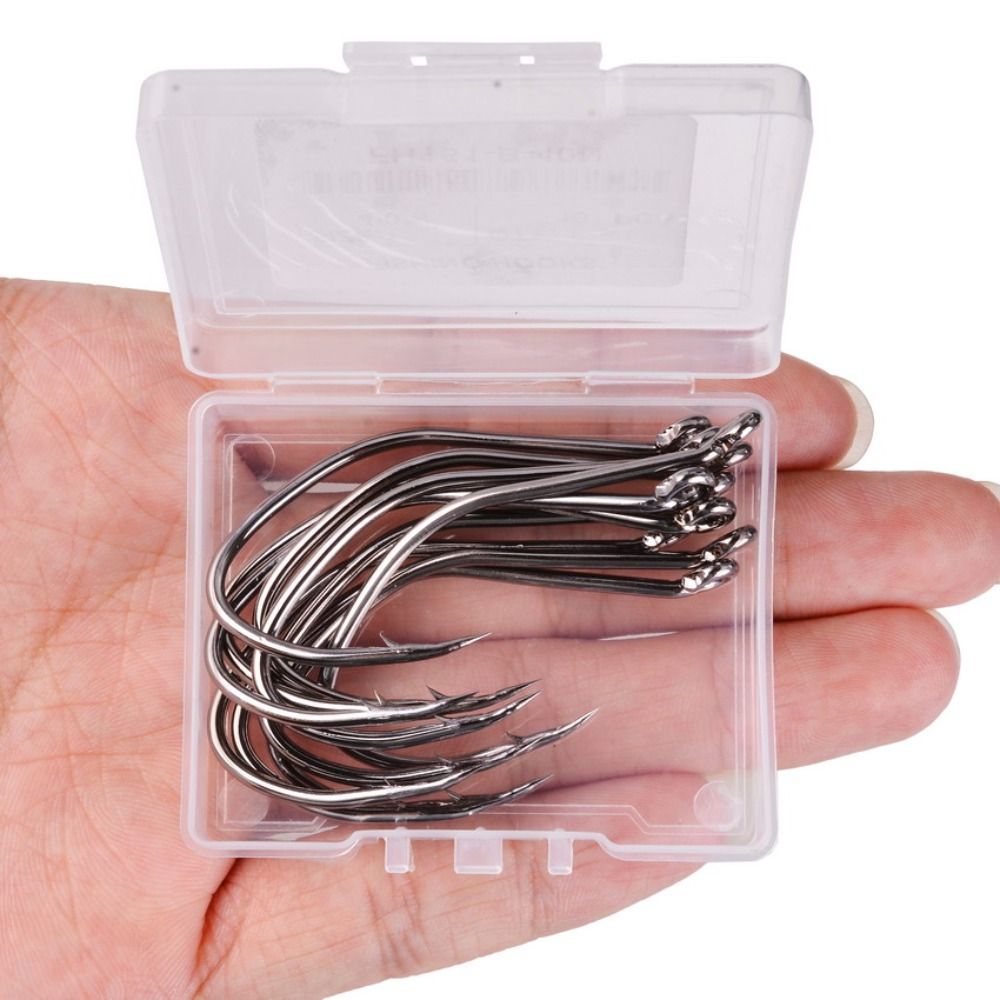 10pcs/Box Barbed Catfish Fishi - Fishing Hook Barbless 评论和价格