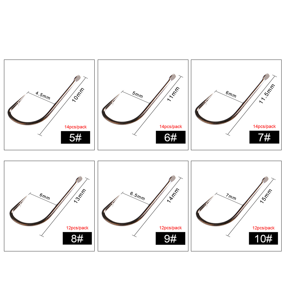 NGB 60-70PCS High Carbon Steel - Fishing Hook Barbless 评论和价格