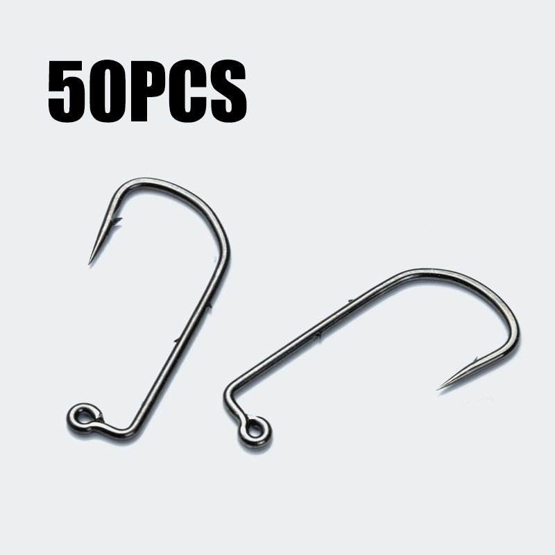 50PCS 90 Degree Jig Fly Hooks  - Fishing Hook Barbless 评论和价格