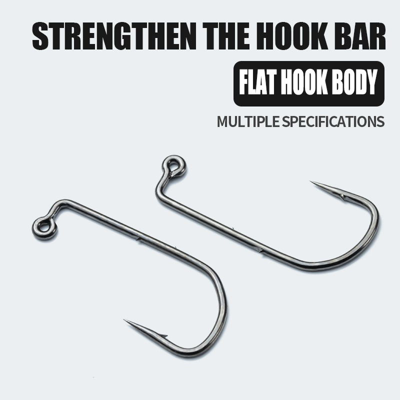 50PCS 90 Degree Jig Fly Hooks  - Fishing Hook Barbless 评论和价格