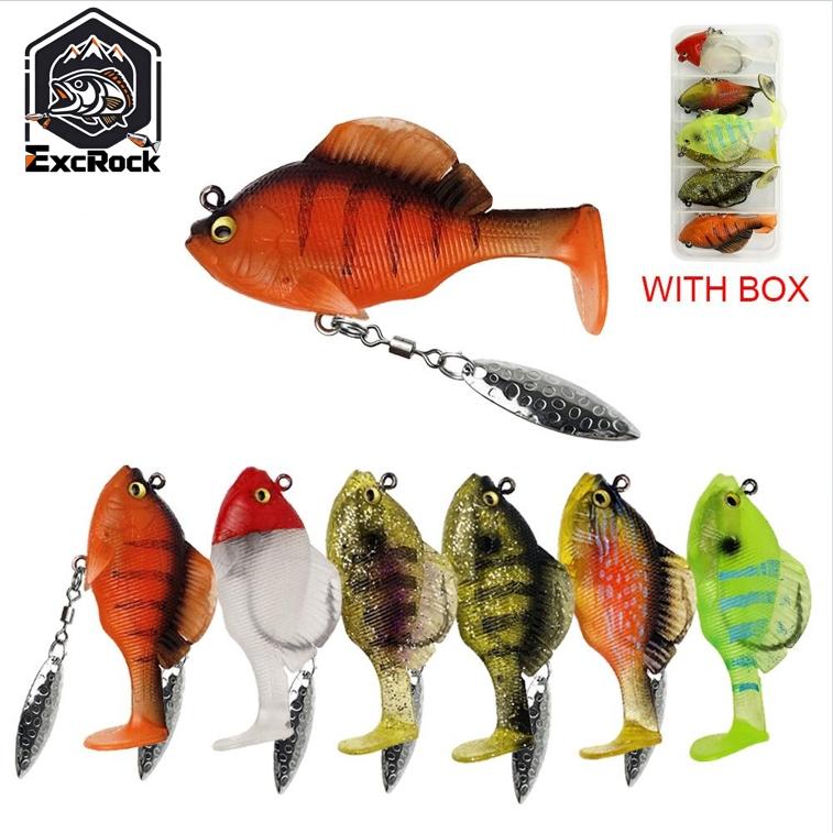 6Pcs Soft Fishing Lures Pre-Ri - Fishing Hook Weedless 评论和价格