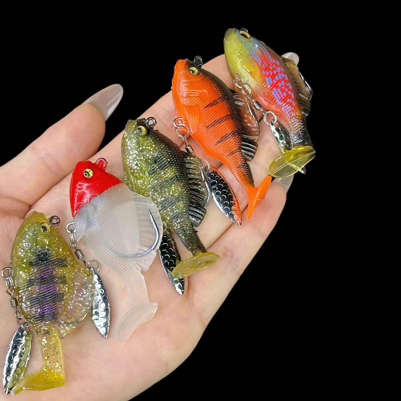 6Pcs Soft Fishing Lures Pre-Ri - Fishing Hook Weedless 评论和价格