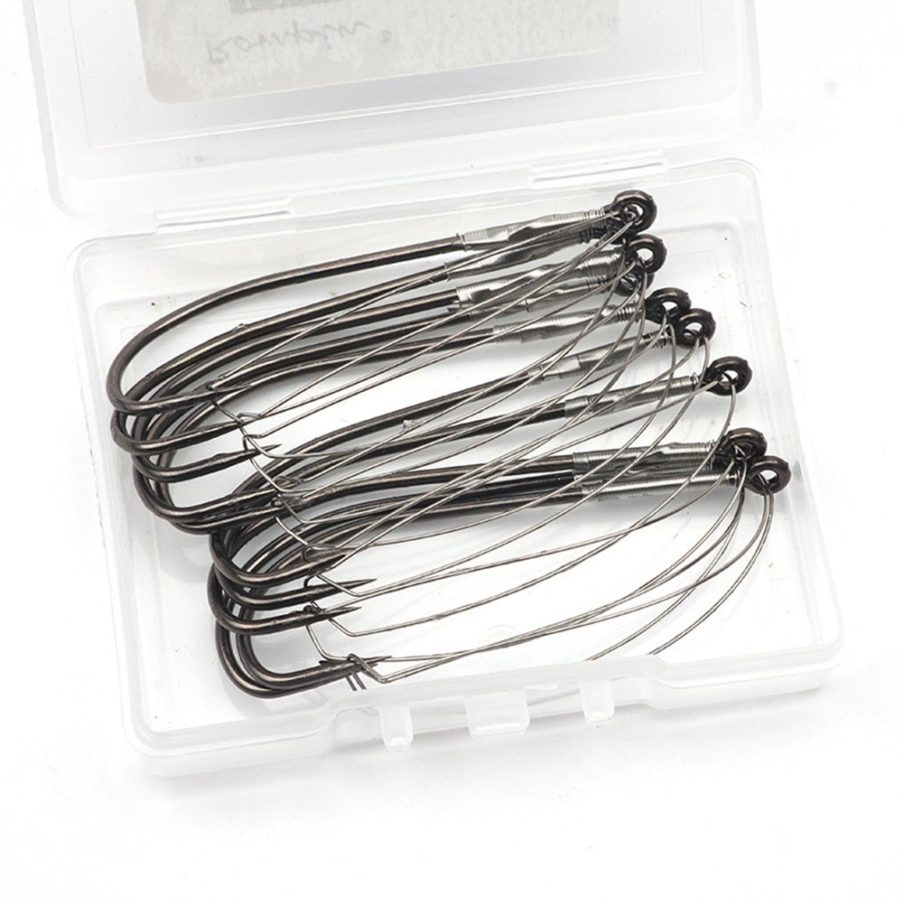 10pcs Weedless Barbed Bass Fis - Fishing Hook Weedless 评论和价格