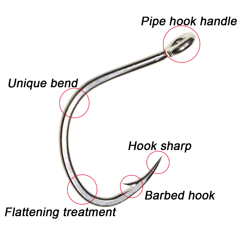 ICERIO 10PCS Matte Tin Coating - Fishing Hook Offset 评论和价格