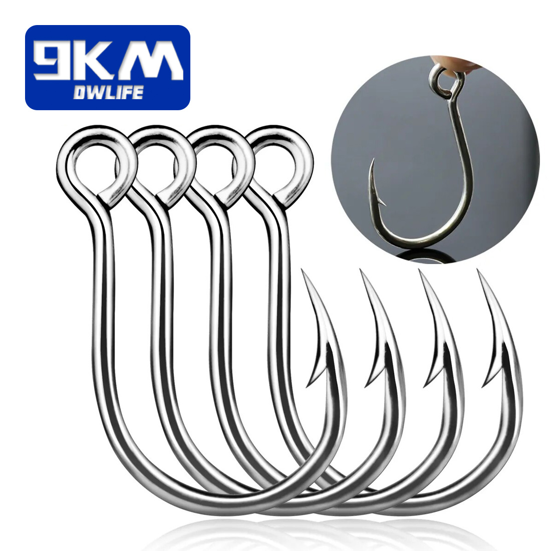 9KM Fishing Hooks 25Pcs Jig Ho - Fishing Hook Barbless 评论和价格