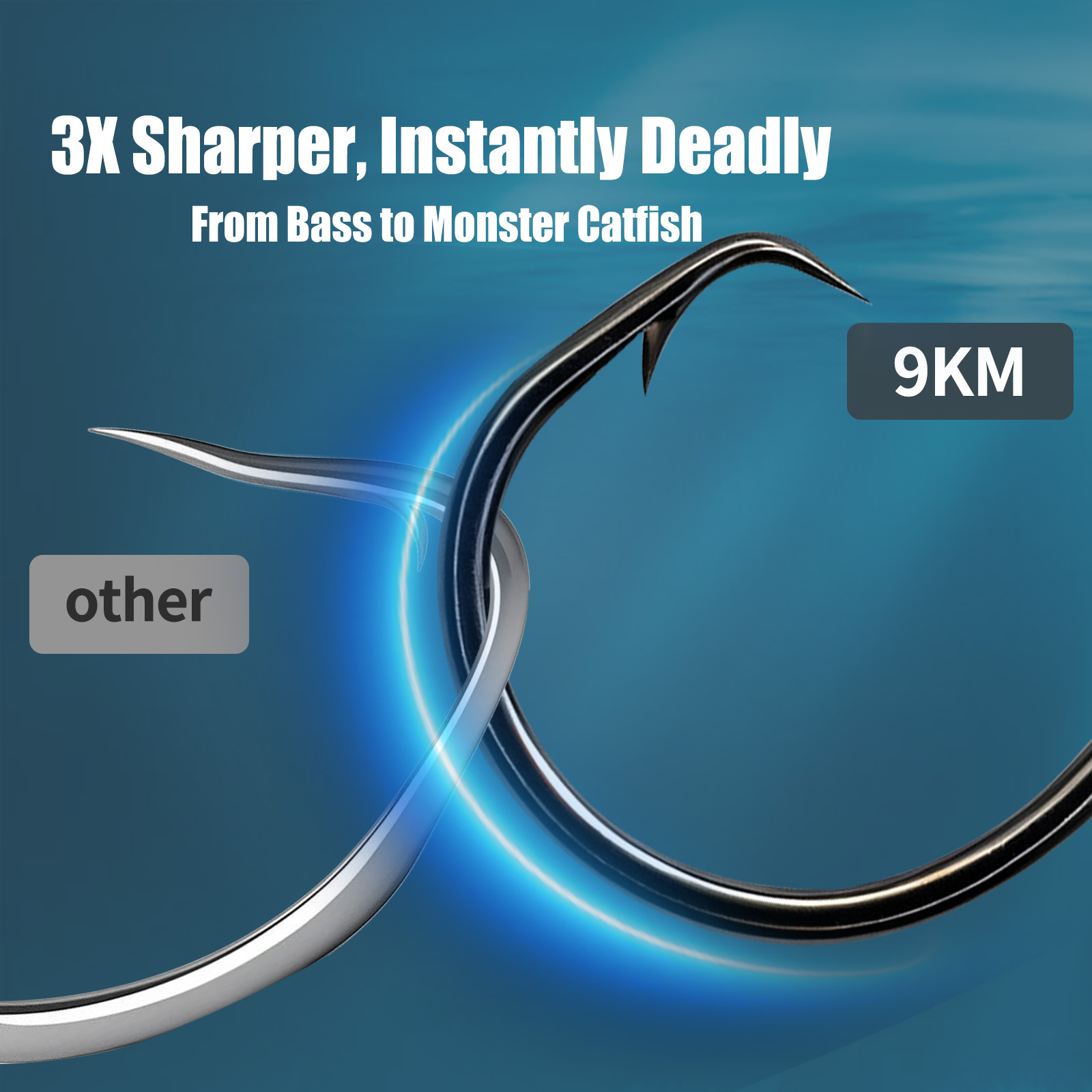 9KM Fishing Circle Hook 25-50p - Fishing Hook Offset 评论和价格