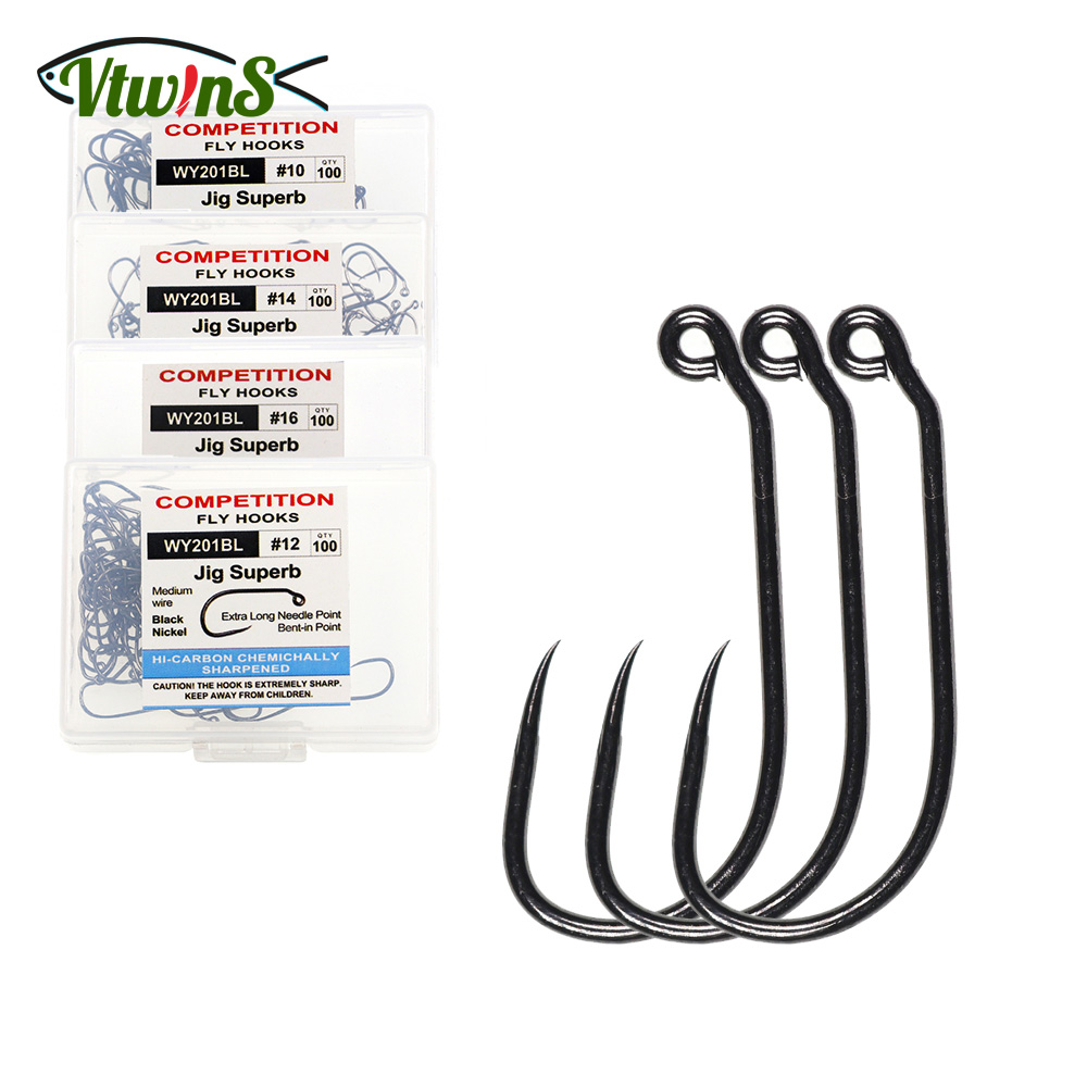 Vtwins 100PCS/Box Fishing Hook - Fishing Hook Barbless 评论和价格