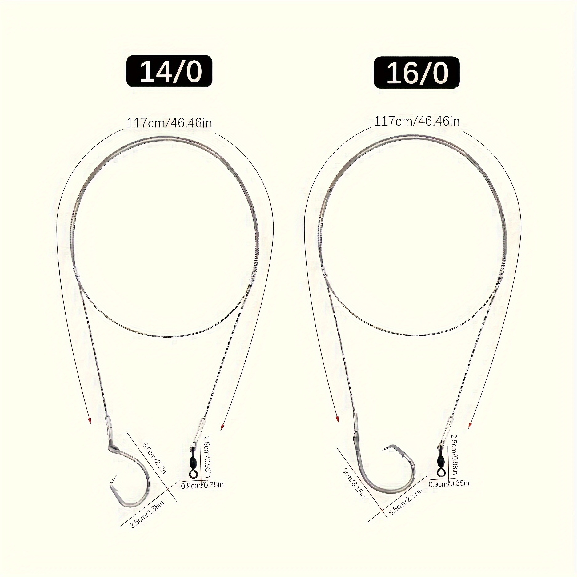 2pcs Circle Hooks Rigs Fishing - Fishing Hook Barbless 评论和价格