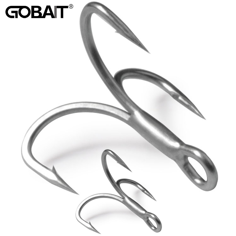 GOBAIT 20PCS Treble Hooks 2#-1 - Fishing Hook Barbless 评论和价格