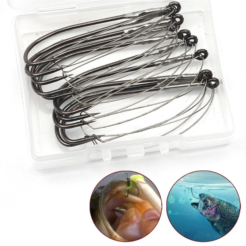 Fishing Tackle High Carbon Ste - Fishing Hook Weedless 评论和价格
