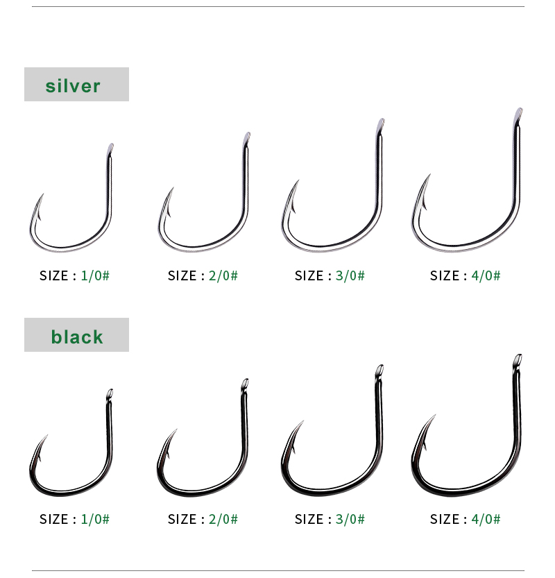PROBEROS 50pcs 1/0#-4/0# High  - Fishing Hook Offset 评论和价格