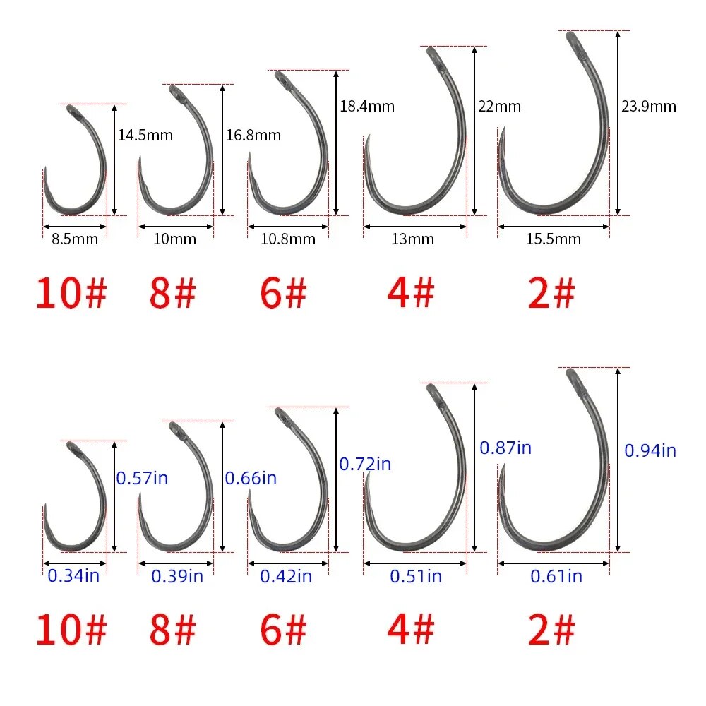 Hirisi 50pcs Coating High Carb - Fishing Hook Barbless 评论和价格